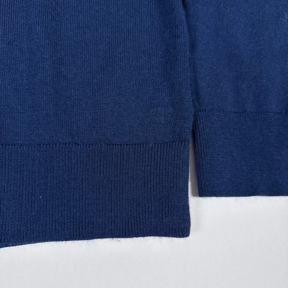 Banana Republic Sweater Mens M Blue Merino Wool Crewneck Pullover Classic‎